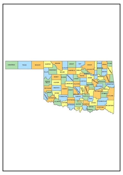 Oklahoma County Map [Map of OK Counties and Cities]