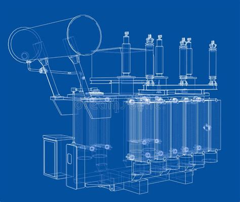 High-voltage Transformer Concept Stock Illustration - Illustration of ...