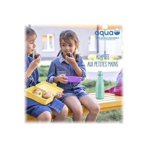 Aqua Pastel Gourde Bouteille Isotherme 350 Ml Double Paroi