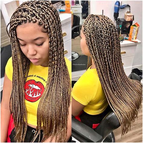 Black And Blonde Mix Box Braids