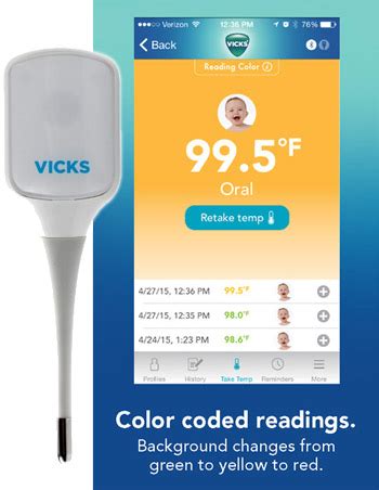 Vicks smartphone-connected thermometer unveiled