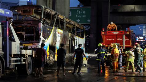 School Bus Fire In Thailand Kills At Least People The New York Times