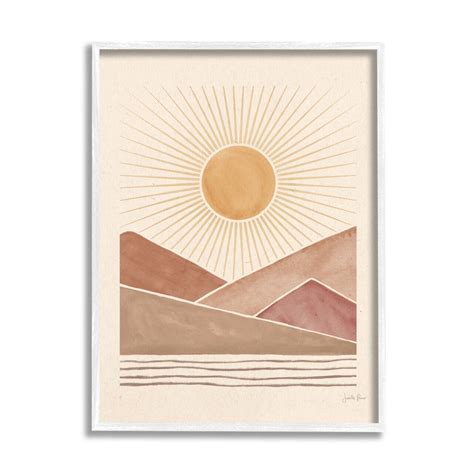 Stupell Industries Boho Desert Sunrise Vintage Landscape Geometric Shapes Framed Wall Art Michaels