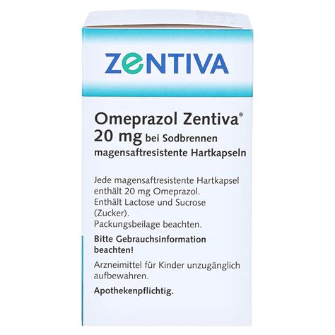 Omeprazol Zentiva 20mg bei Sodbrennen 14 Stück medpex