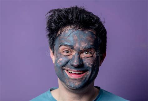 Smiling Guy In A Face Care Mask Stock Image Image Of Adult Mask
