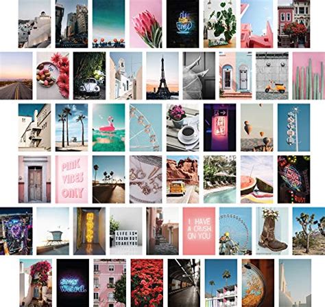 Artivo Photo Wall Collage Kit Aesthetic Pictures 50 Set 4x6 Inch VSCO