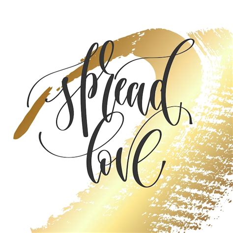 Premium Vector Spread Love Hand Lettering Inscription Text Motivation