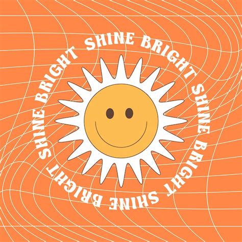 Premium Vector Groovy Hippy S Funny Cartoon Sun Sticker In Trendy