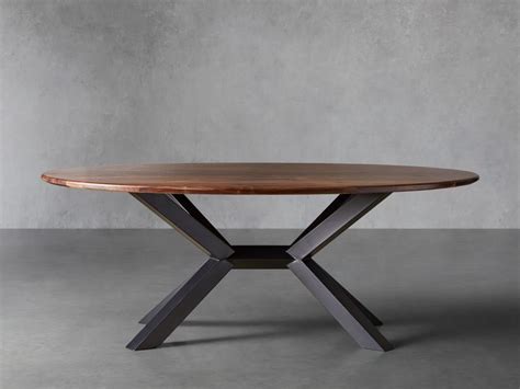 Jacob Oval Dining Table With Apex Base 78 In Walnut Arhaus In 2022