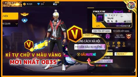 Free Fire Cách Tạo Kí Tự Chữ V Trong FF OB35 Mới Nhất Hiện Nay GC