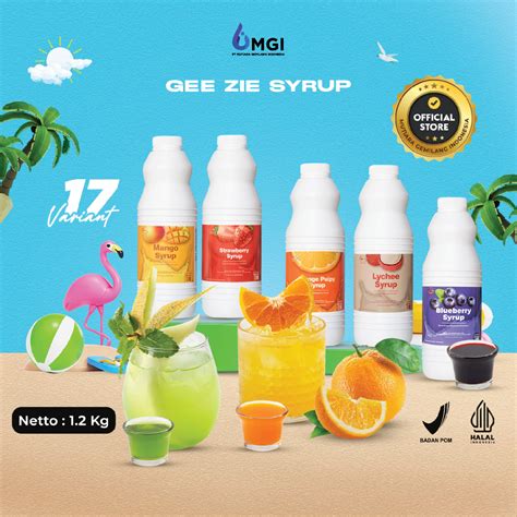 Jual Mutiaragemilang Id Gee Zie Sirup Minuman Concentrate 1 2kg Dan 2 5