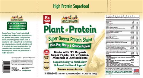 Country Farms Super Greens Plant Protein Windmill Vitamins