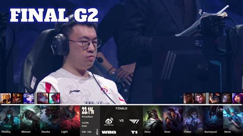 Wbg Vs T1 Game 2 Grand Finals Lol Worlds 2023 T1 Vs Weibo Gaming