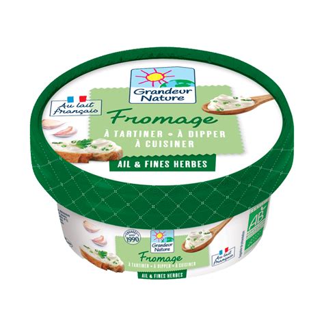 Fromage à tartiner ail fines herbes Grandeur Nature