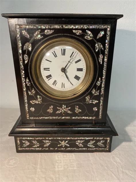 PENDULE NAPOLÉON III bois nacré avec mini mouvement dhorloge EUR 100