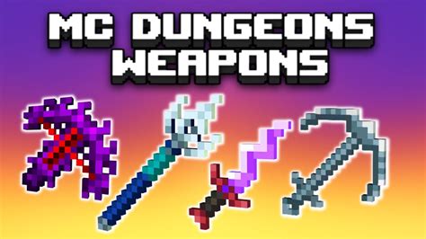 Minecraft MC DUNGEONS WEAPONS MOD Minecraft Mods Showcase 1 19 2