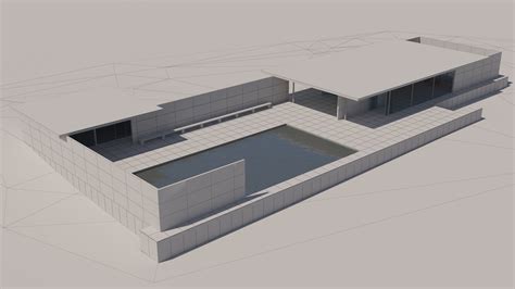 Mies Van Der Rohe Barcelona Pavilion 3d Model Cgtrader