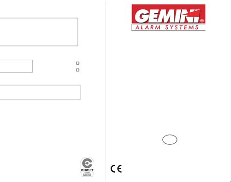 Manual Gemini 821 (page 1 of 8) (English)