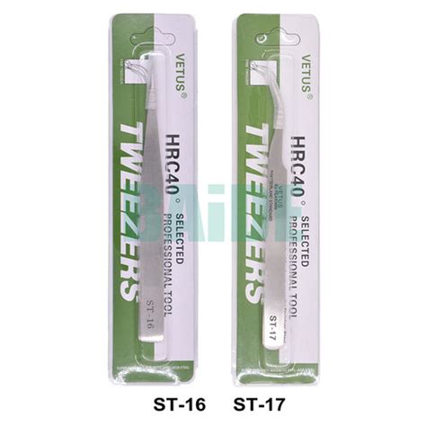 Jual Pinset Lurus Lancip Bengkok Vetus ST 16 17 Tweezer Stainless