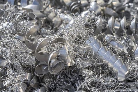 Aluminum Chips Stock Photo Image Of Cutting Metal Aluminum 8705104