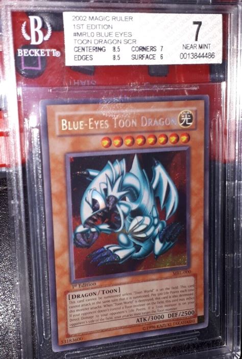 Mavin YuGiOh Card Game Blue Eyes Toon Dragon MRL 000 Secret VERY