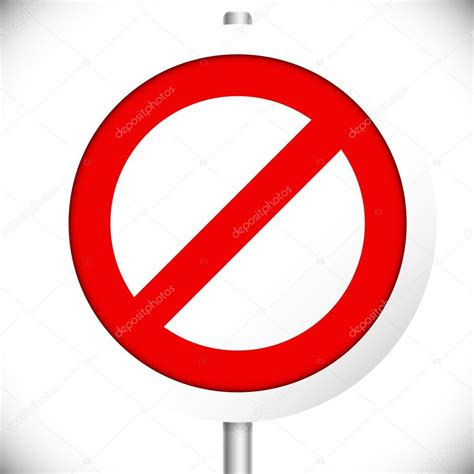 Prohibition Restriction No Entry Sign Stock Vector Image By