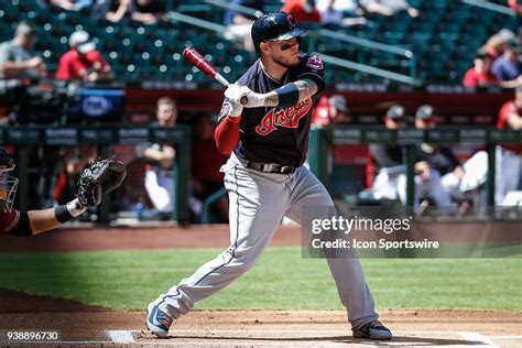 Cleveland Indians Catcher Roberto Perez Sets Up In The Batters Box