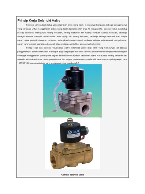 Prinsip Kerja Solenoid Valve Pdf