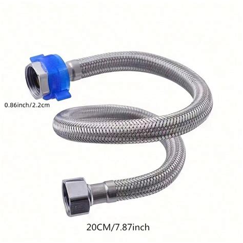 Pc Household Stainless Steel Braided Hose For Bathrooms Hot And Cold Water Inlet Pipes
