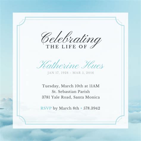 Celebration Of Life Invitations Templates Free - FREE PRINTABLE TEMPLATES