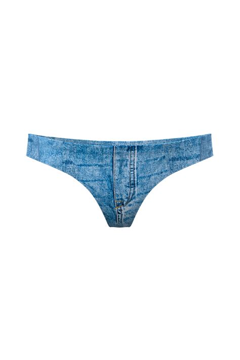 The Never Nude Shinesty Denim ParadICE Cooling Thong Medium Walmart