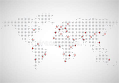 Abstract World Map Of Dots Stock Vector Illustration Of Business