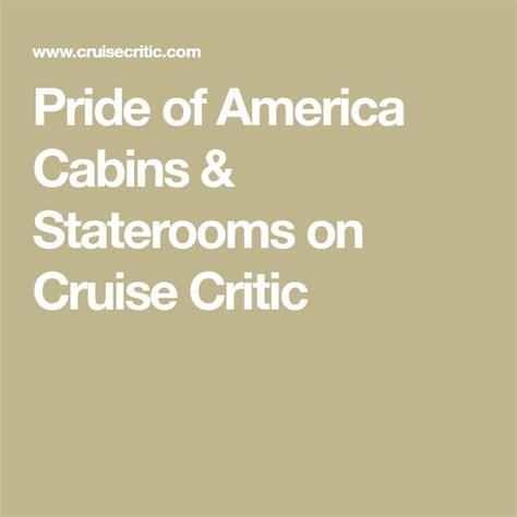 Pride of America Cabins & Staterooms on Cruise Critic Ncl Pride Of ...