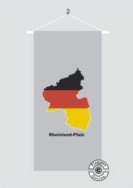 Rheinland Pfalz Kontur Grau Banner Flagge Bannerfahnen Deutsche