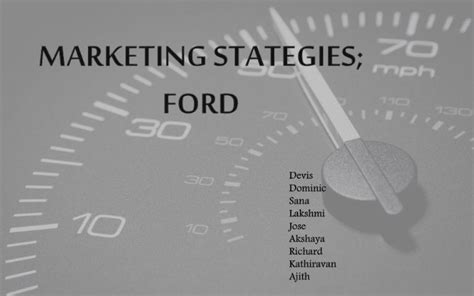 Marketing Strategies Of Ford