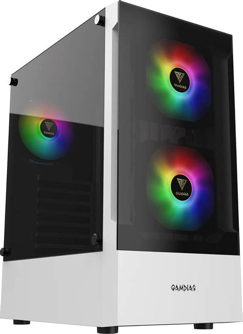 Buy Zeus Gamdias White Rgb Gaming Atx Mid Tower Computer Pc Case With