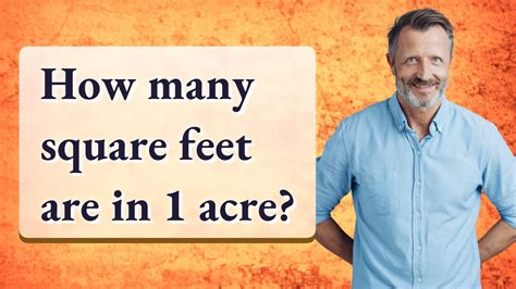 How Many Square Feet Are In Acre Youtube