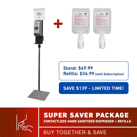 Contactless Hand Sanitizing Dispenser Refills Buy Together And Save