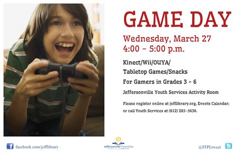 Game Day – Jeffersonville Township Public Library Foundation