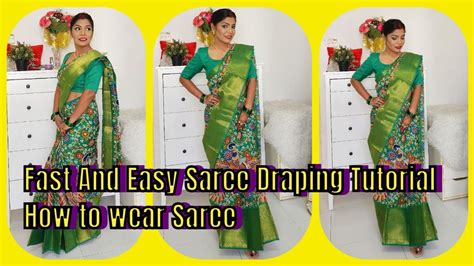 How To Pre Pleat Sari Saree Draping Tips How To Wear Sari Fast And Easy