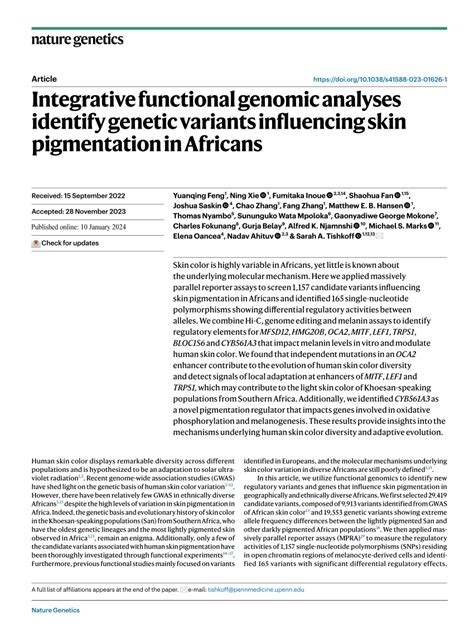 (PDF) nature genetics