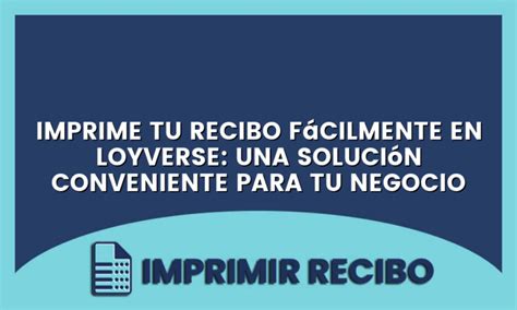 Imprime tu recibo fácilmente en Loyverse una solución conveniente para