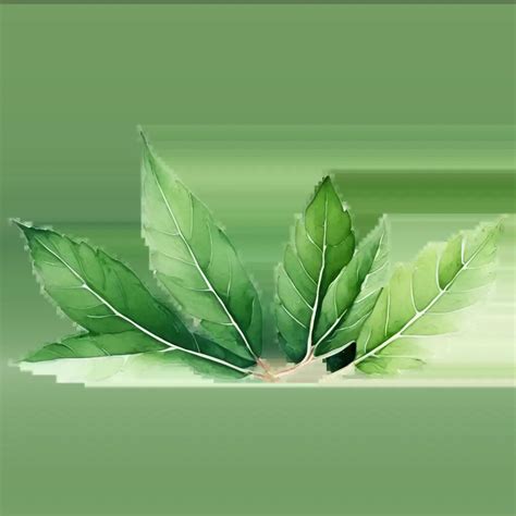 Stunning Green Leaf Watercolor Design In Highquality Png Format Png