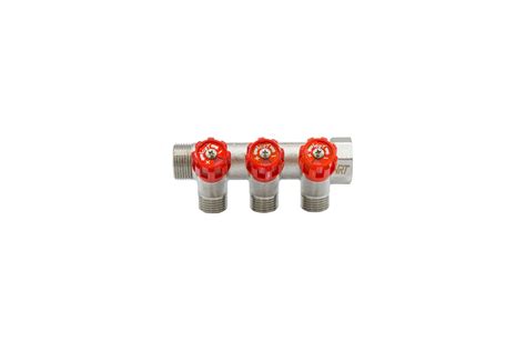 Коллектор VRT 3/4"x1/2", с регулировочными вентилями, 3 выхода 524077 ...