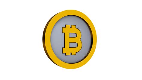 Bitcoin Logo Isolated On White Background Payment Monetary Virtual