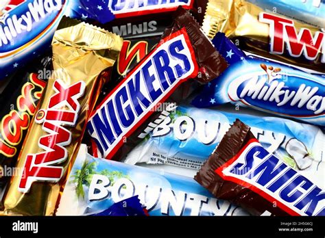 Mars Bounty Snickers Milky Way And Twix Chocolate Bars Brands Of