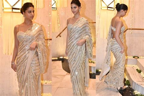 Suhana Khan Serves Hottest Saree Look For Diwali In Backless Blouse And