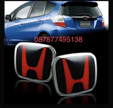 Jual Emblem Red Black Honda Jazz GE Logo Merah Hitam Usdm Style Depan