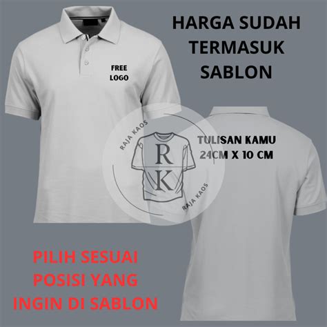 Jual POLO SHIRT CUSTOM SABLON KAOS POLO CUSTOM SABLON BAJU POLO