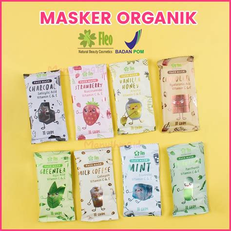 Jual Bpom Masker Organik Fleo Gr Face Mask Premium By Fleo